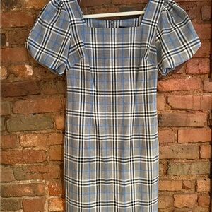 DKNY Plaid Puff Sleeve Dress Size 2